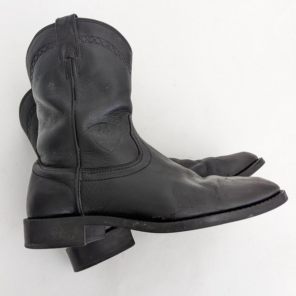 Ariat Shoes Ariat Black Leather Mens Western Boots With Rubber Soles Size 15 Poshmark